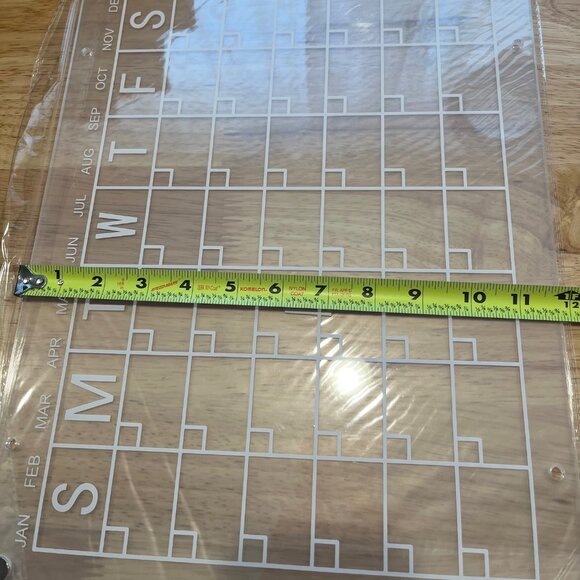 Clear Magnetic Acrylic Dry Erase Board - New w/ Markers & Eraser - Picture 9 of 10